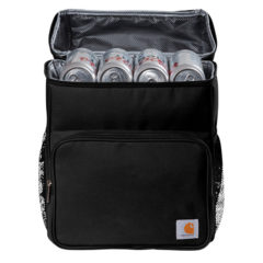 Carhartt® Backpack Cooler – 20 cans - 10992-Black-2-CT89132109BlackFlatFrontProp-1200W