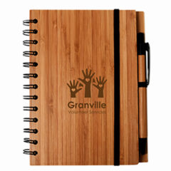 Syracuse Bamboo Cover Notebook - CA9790_Natural_Large