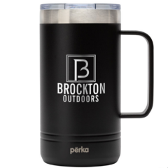 Perka® Wayfarer Double Wall Stainless Steel Mug – 24 oz - PerkaWayfarerDoubleWallStainlessSteelMug24Black