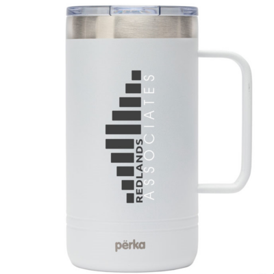 PerkaWayfarerDoubleWallStainlessSteelMug24White