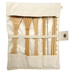 Green Bay Bamboo Utensils with Carry Pouch - inpouch