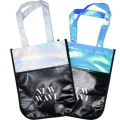 Laminated Iridescent Fashion Tote - iridescentfashiongroup