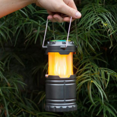 Lumens 2-in-1 Pop Up LED Flame Lantern - lanternflickerinuse