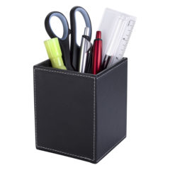 Executive Pen and Pencil Cup - 1356_BLK_Propped_Blank