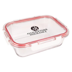 Fresh Prep Square Glass Food Container - 2169_RED_Silkscreen