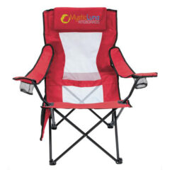 Mesh Adirondack Chair and Table - red