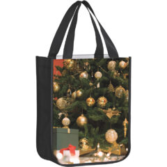 OPP Laminated Non-Woven Sublimated Rounded Bottom Tote Bag - 71_SUBL9411_Black_173223
