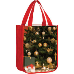 OPP Laminated Non-Woven Sublimated Rounded Bottom Tote Bag - 71_SUBL9411_Red_173227