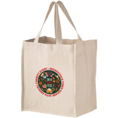 Heavyweight Cotton Grocery Bag with 4 Fold-Away Bottle Holders - CH131015_evo