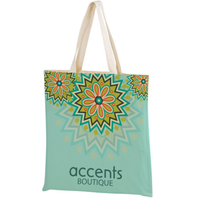 Sublimated Recycled Cotton Canvas Tote Bag
