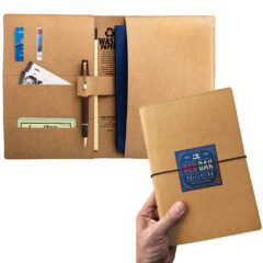 Storm Washable Kraft Paper Padfolio with Strap Closure – 6″ x 9″ - WPAD69_EVO