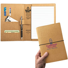 Storm Washable Kraft Paper Padfolio with Strap Closure – 6″ x 9″ - WPAD69_Screen