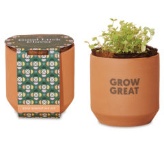 Modern Sprout® Tiny Terracotta Grow Kit Thank You Plants - clover