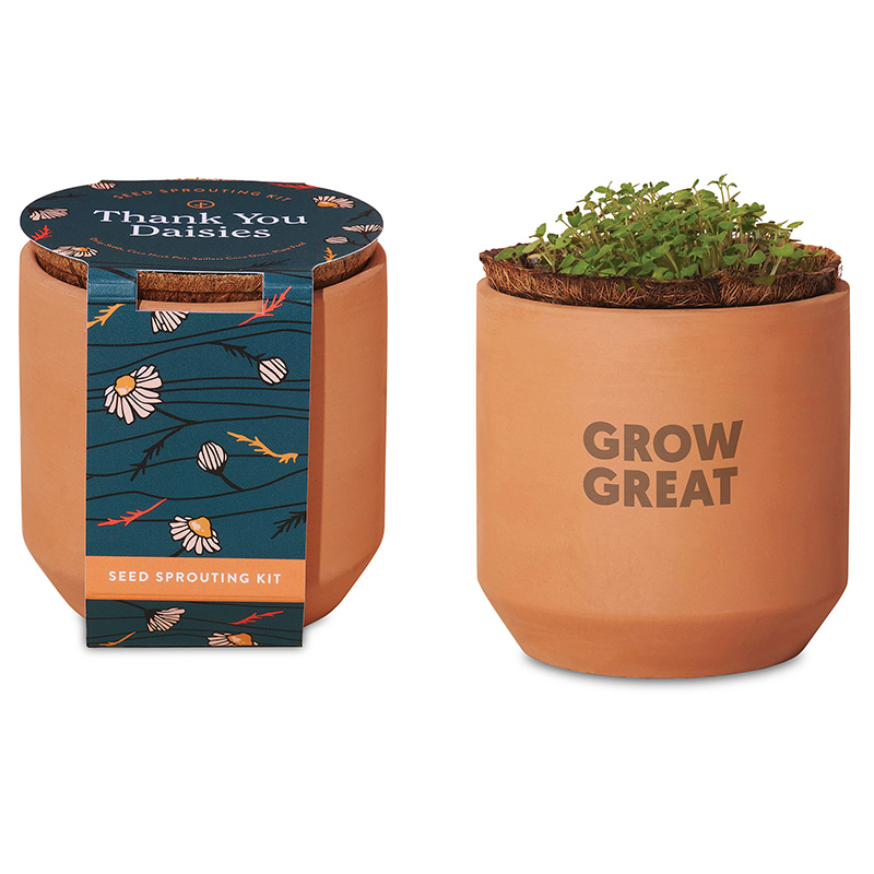 Modern Sprout® Tiny Terracotta Grow Kit Thank You Plants - daisy