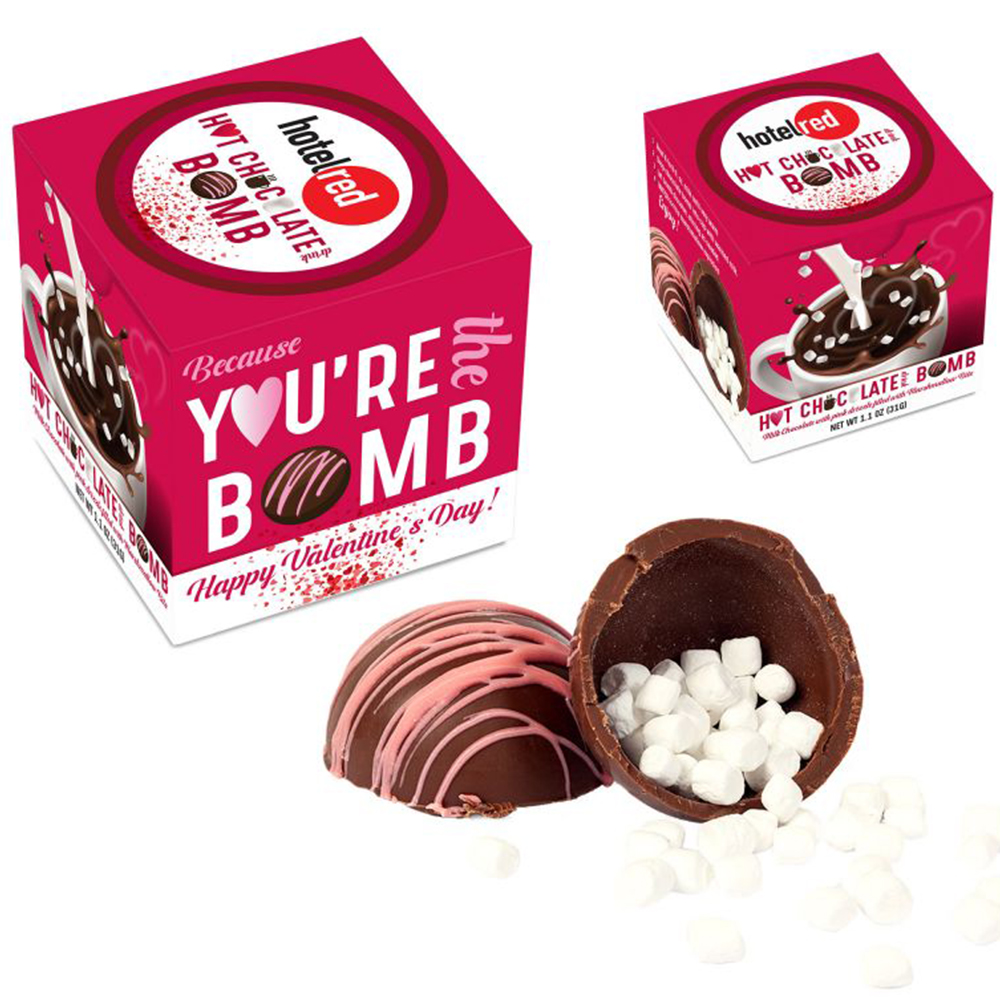 Hot Chocolate Bomb with Pink Drizzle - hcb_val_hcb-val_96908