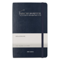Moleskine® Hard Cover Large Double Layout Notebook - moleskine-hard-cover-large-double-layout-notebook-sapphire-blue-100867-402