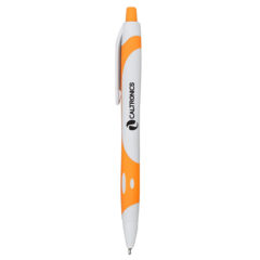 Maverick Sleek Write Pen - 10114_WHTORN_Silkscreen