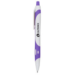 Maverick Sleek Write Pen - 10114_WHTPUR_Silkscreen