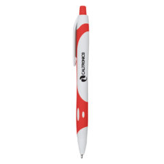 Maverick Sleek Write Pen - 10114_WHTRED_Silkscreen