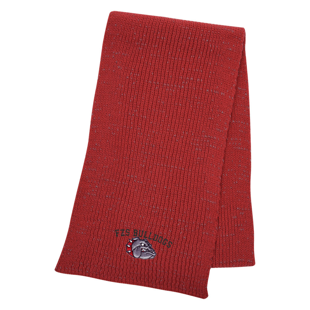 Go & Glow Reflective Scarf - 1012_RED_Embroidered
