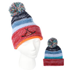 Aura Pom Beanie with Cuff - 1119_group