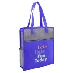 Color Basics Heathered Non-Woven Tote Bag - 30021_ROY_Colorbrite