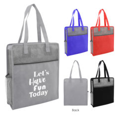 Color Basics Heathered Non-Woven Tote Bag - 30021_group