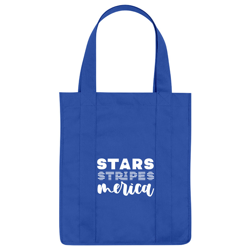 July 4th Non-Woven Shopper Tote Bag - 3031_BLU