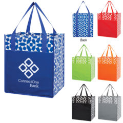 Geometric Non-Woven Shopping Tote Bag - 3398_group