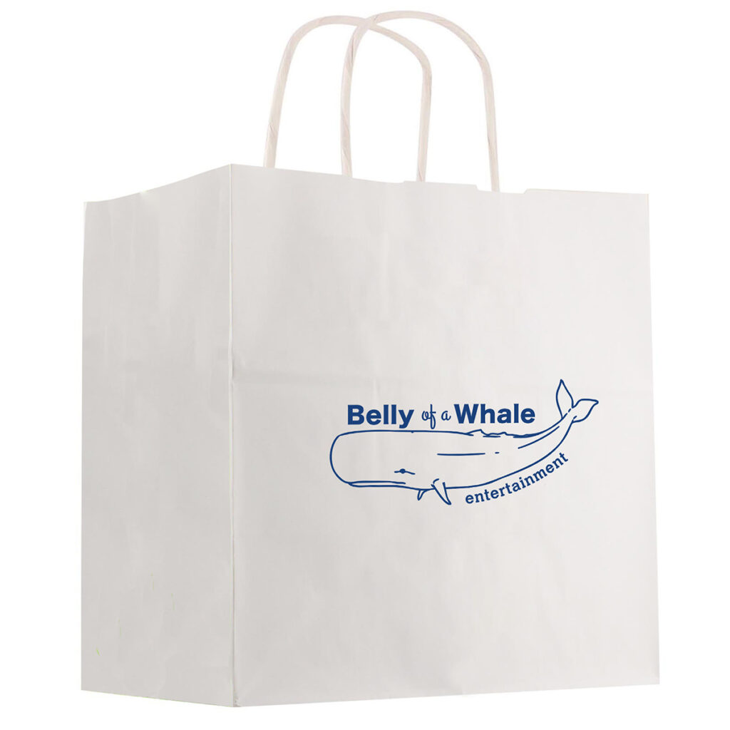 White Kraft Paper Shopping Bag – 13″ x 13″ - 3917_group