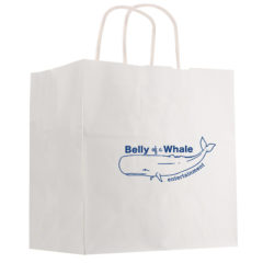 Kraft Paper White Shopping Bag – 13″ x 13″ - 3917_group