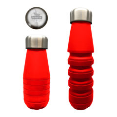 Collapsible Swiggy Bottle – 16 oz - 5592_RED_Laser