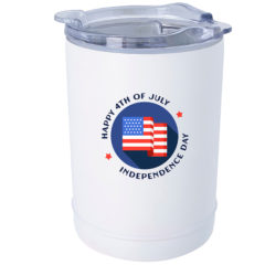 July 4th 2-in-1 Copper Insulated Beverage Holder and Tumbler - 5613_WHT