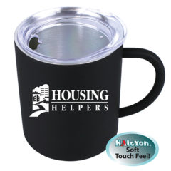 Halcyon® Coffee Mug with Acrylic Lid – 14 oz - 76615_black