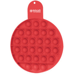 Push Pop Circle Stress Reliever Game - 80002_RED_Silkscreen