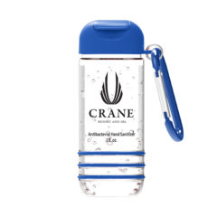 Color Burst Hand Sanitizer with Carabiner – 1 oz. - 90040_CLRBLU_Padprint
