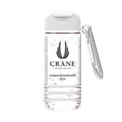 Color Burst Hand Sanitizer with Carabiner – 1 oz. - 90040_CLRWHT_Padprint