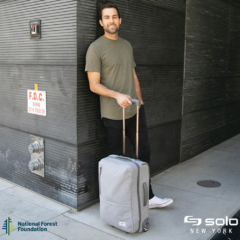 Solo NY® Re:treat Carry-On Suitcase - SoloNYRetreatCarryOnSuitcaseinuse