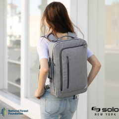 Solo NY® Re:utilize Hybrid Backpack - SoloNYReutilizeHybridBackpckinuse