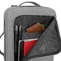 Solo NY® Re:utilize Hybrid Backpack - SoloNYReutilizeHybridBackpcklargefrontzipperedpocketinuse