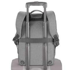 Solo NY® Re:utilize Hybrid Backpack - SoloNYReutilizeHybridBackpckluggage strap in use