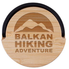 Vacuum Sealed Stainless Water Bottle with Bamboo Lid – 20 oz - lid1