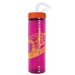 Slim Fit Water Bottle with Straw Lid – 24 oz - 3