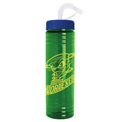 Slim Fit Water Bottle with Straw Lid – 24 oz - 4