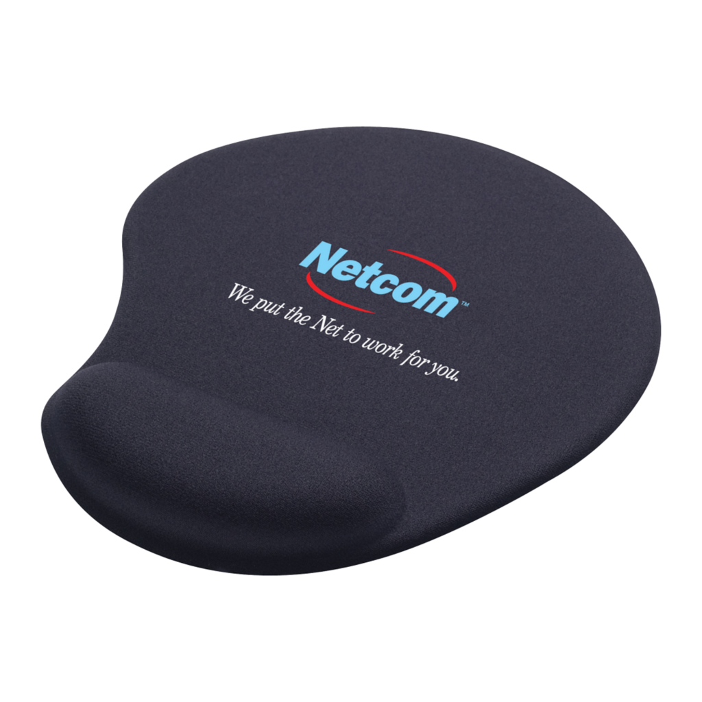 Solid Jersey Gel Mouse Pad with Wrist Rest - SM-3310-1