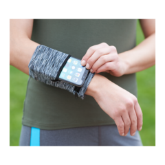 Cooling Heathered Wrist Band with Pocket - SM-7623-2