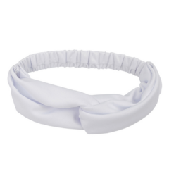 Full Color Knotted Head Band - fullcolorknottedheadbandwhite