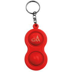 Pop 2 Bubbles Keychain - red
