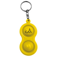 Pop 2 Bubbles Keychain - yellow