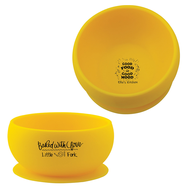 Toddler Silicone Suction Bowl – 11 oz - yellowbowl